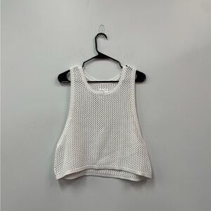 Offline by Aerie White Cropped Crochet Top Size XL
